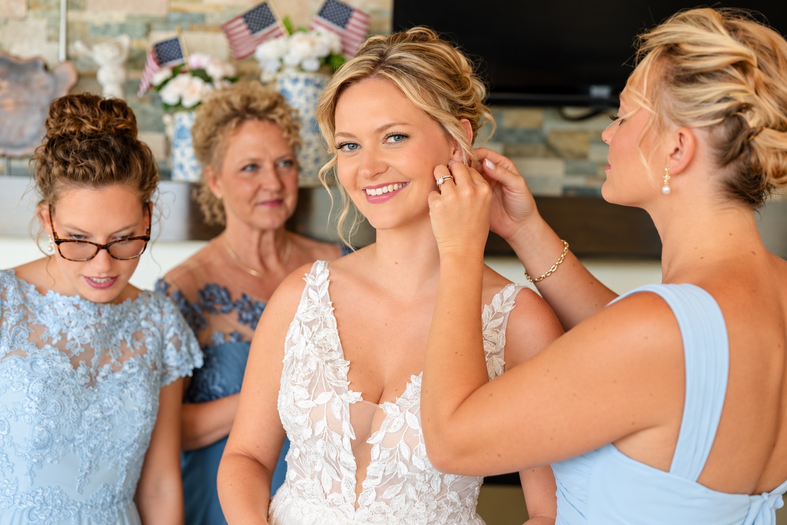 Jaci getting ready with her family in Watertown, Upstate New York