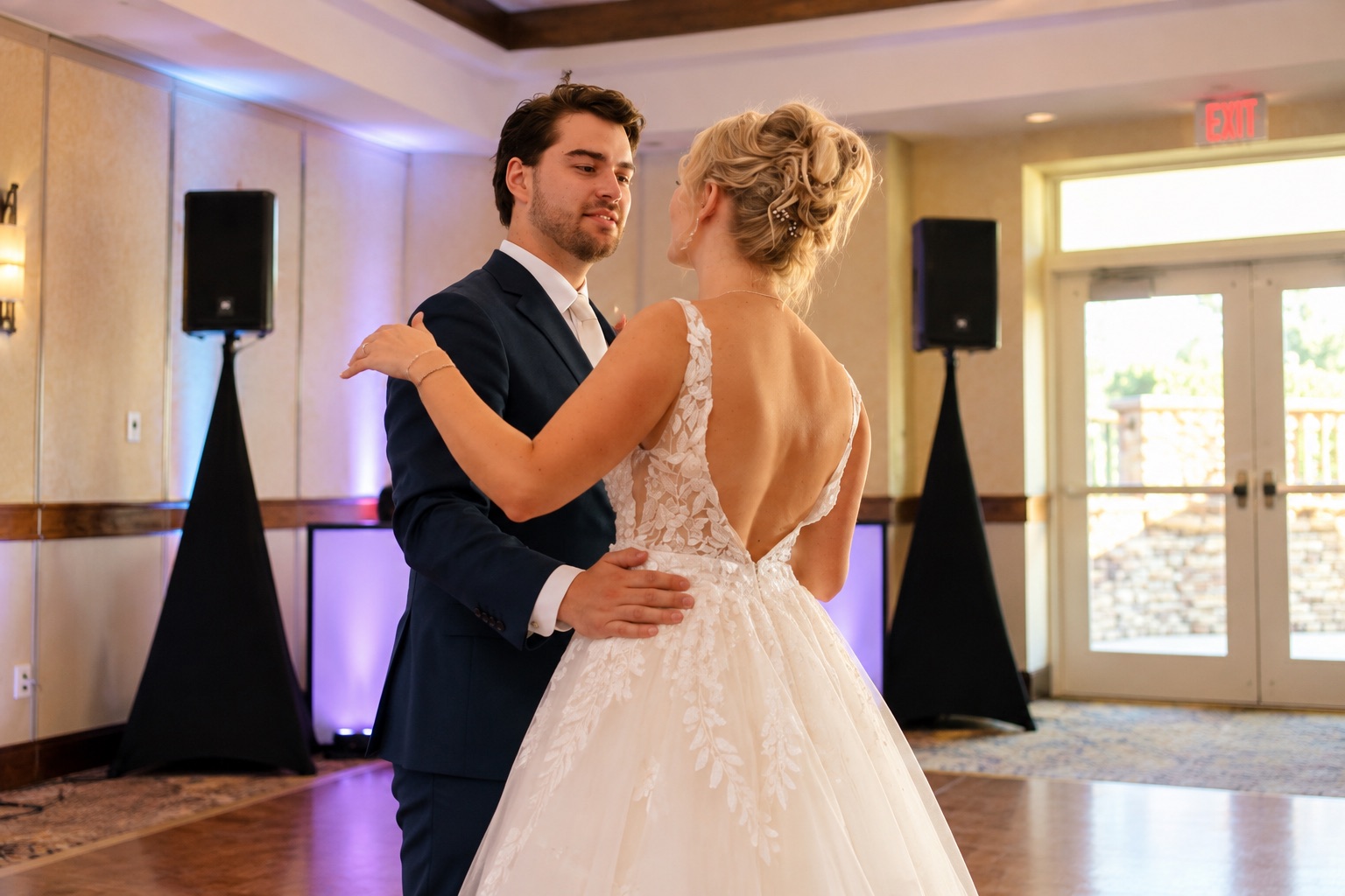 Jaci and Vincent during their first dance in Watertown, Upstate New York