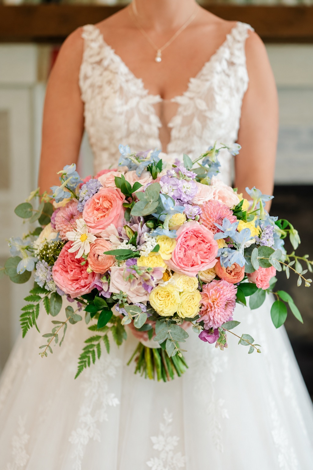 Jaci's pastel bridal bouquet in Watertown, Upstate New York