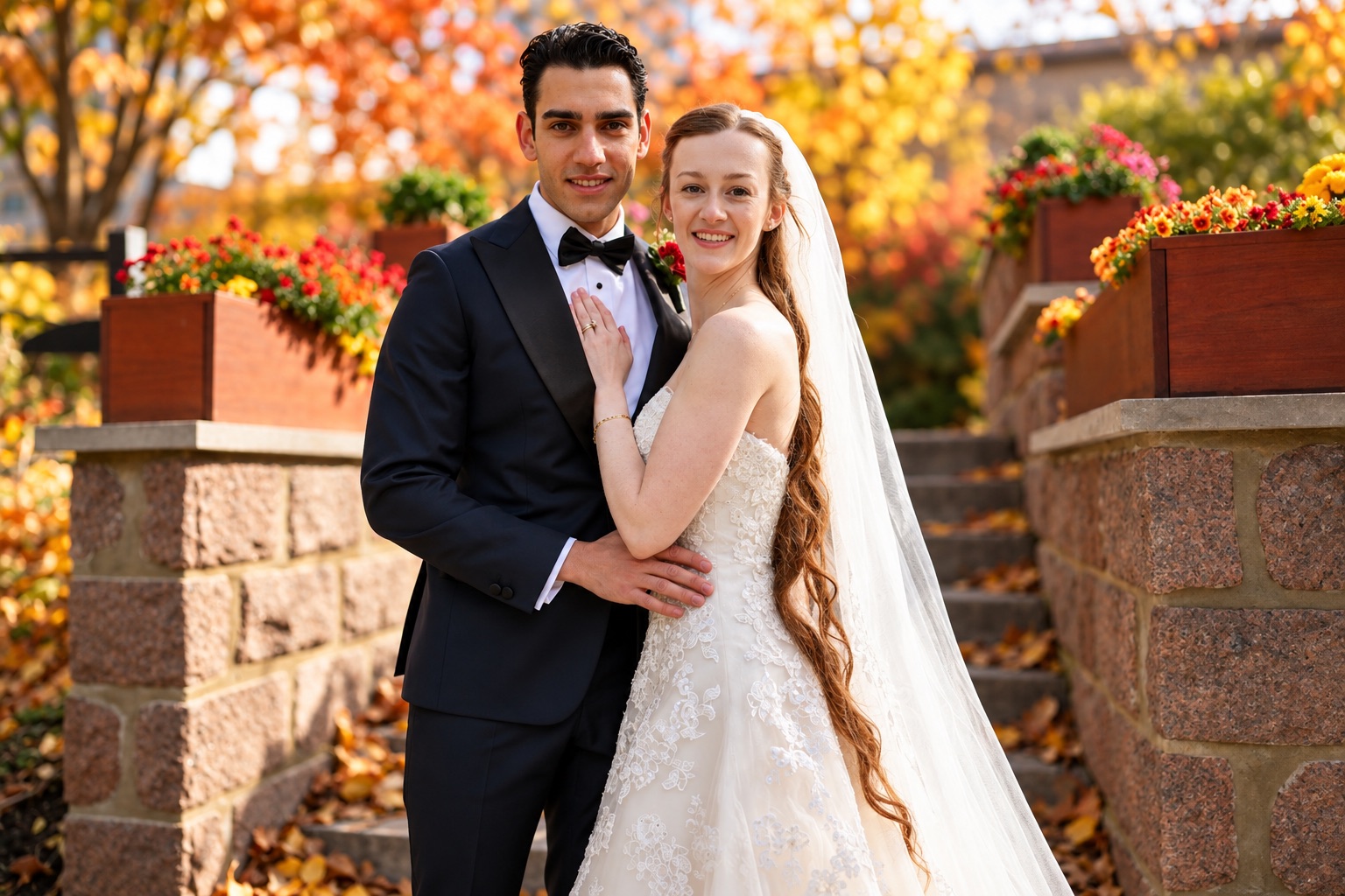 Jenna et Pouya au parc en automne